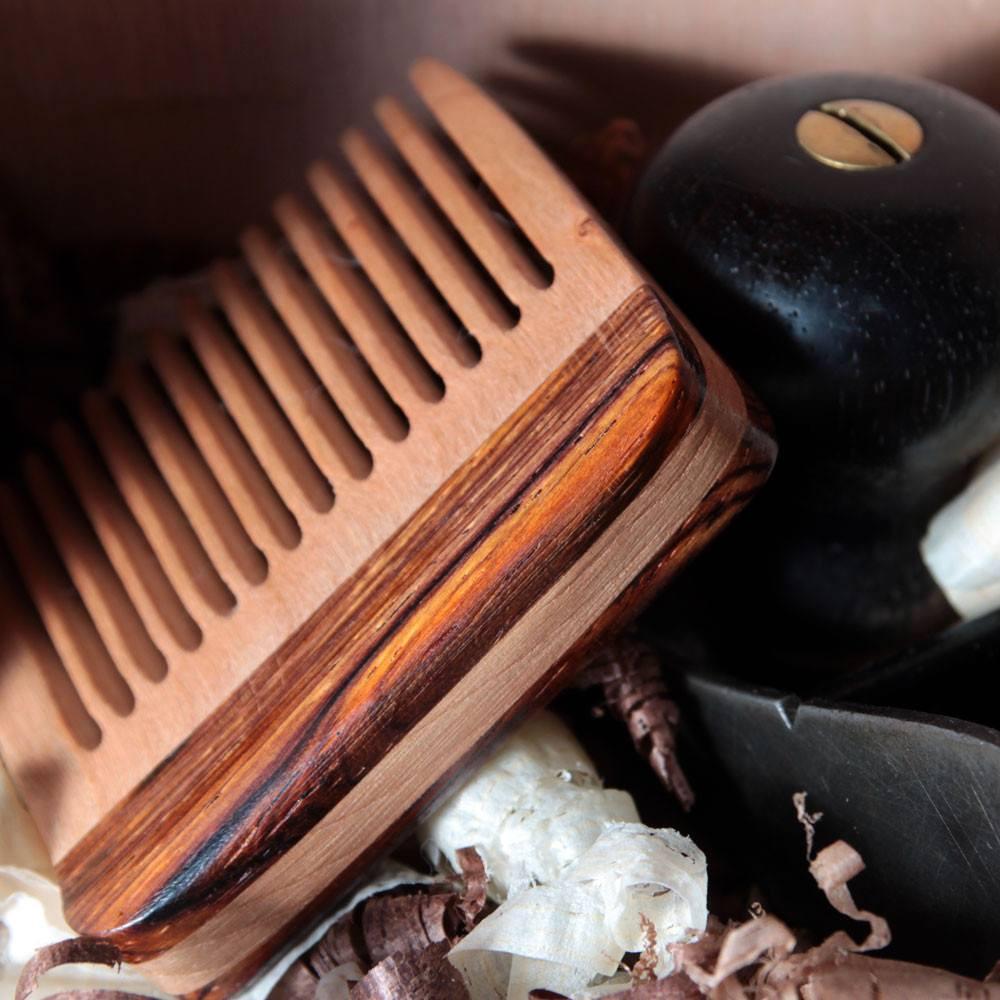 Combs - Beard Comb With Cherry & Cocobolo
