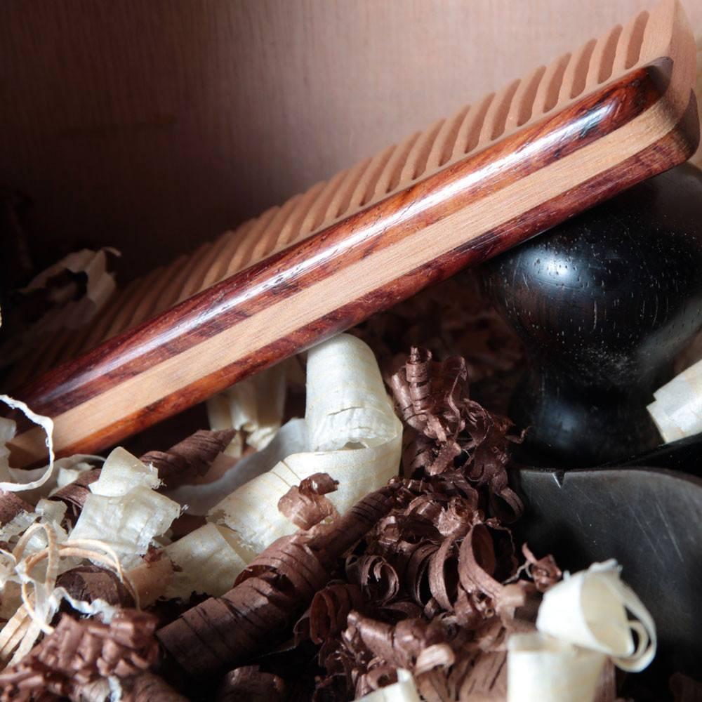 Combs - Hair Comb With Cherry & Cocobolo