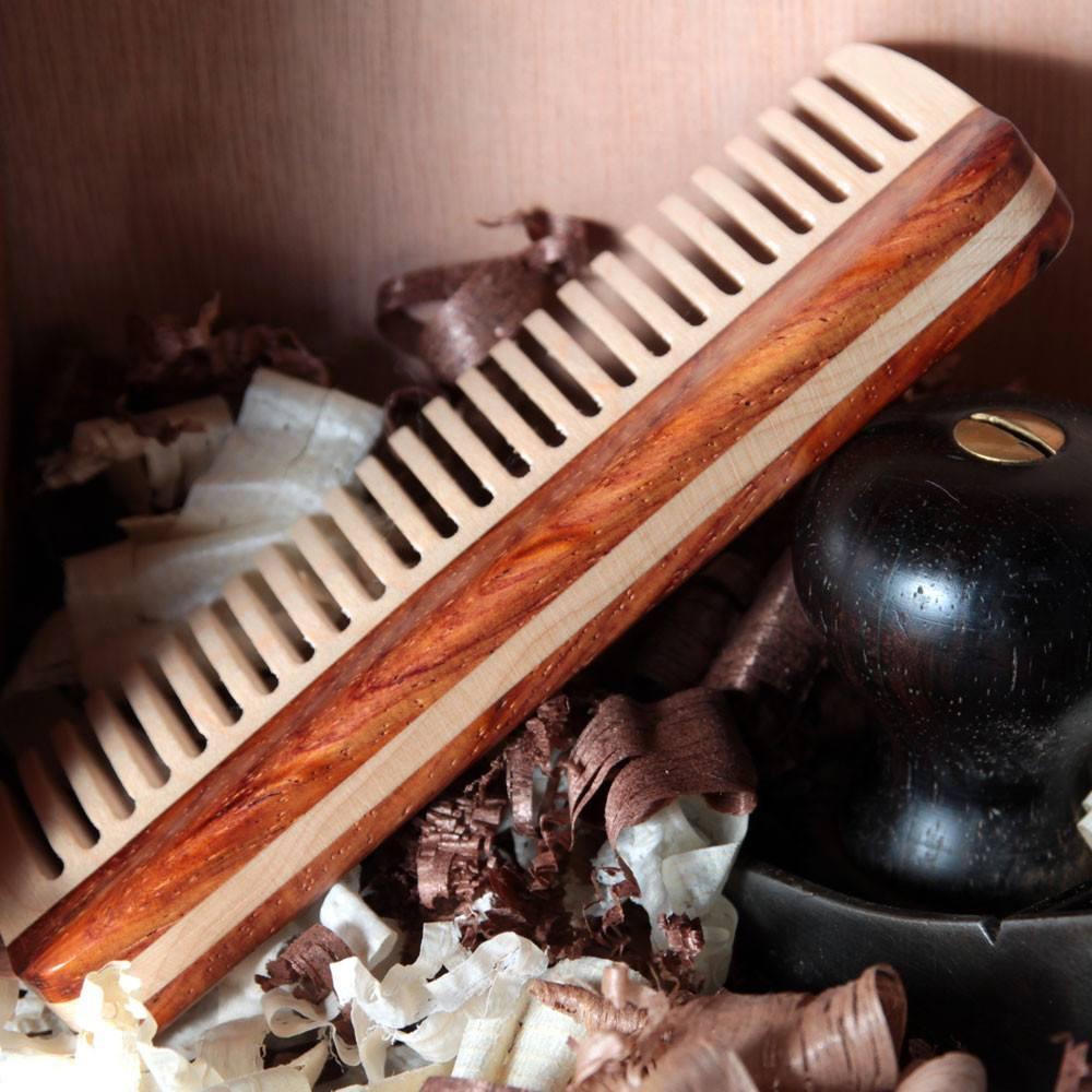 Combs - Hair Comb With Cherry & Cocobolo