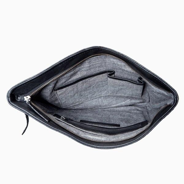 Document Case - Solna Document & IPad Case - Black Leather