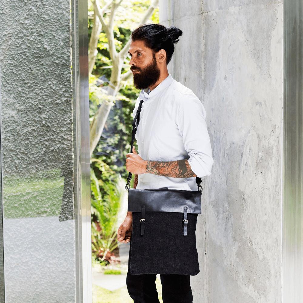 Everyday Bag - Sveg Satchel - Charcoal & Black