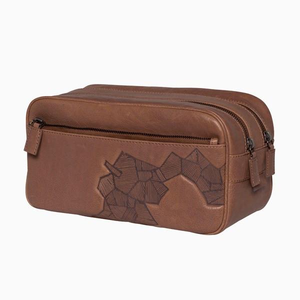 Toiletry Bag - Grafisk Men's Leather Toiletry Bag