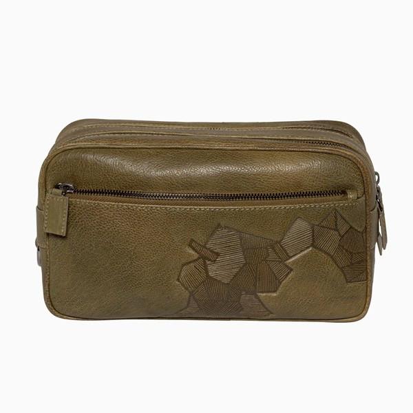 Toiletry Bag - Grafisk Men's Leather Toiletry Bag