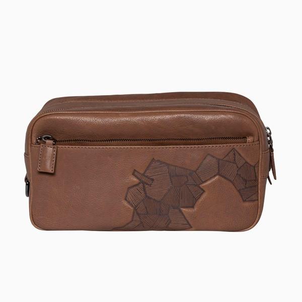 Toiletry Bag - Grafisk Men's Leather Toiletry Bag