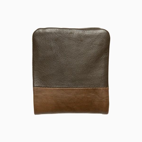 Wallet - Farun Men's Wallet - Camo & Tan Leather